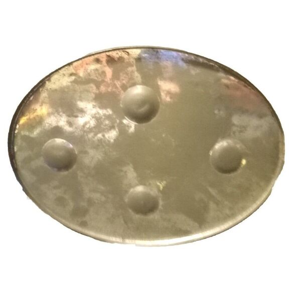 Vintage Tin 2 Handled Amish Pennsylvania Dutch Oval Lithographed 11" X 7" Basket - Picture 9 of 11